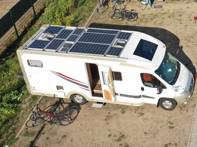 850 Wp Solar auf dem Wohnmobildach
